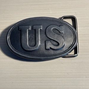 Vintage US Silver Tone Belt Buckle- Ventura NYC